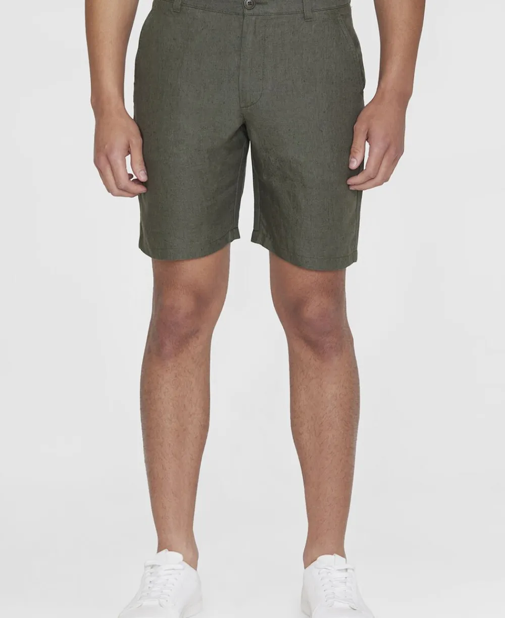 CHUCK regular linen shorts - GOTS/Vegan>Knowledge Cotton Apparel Hot