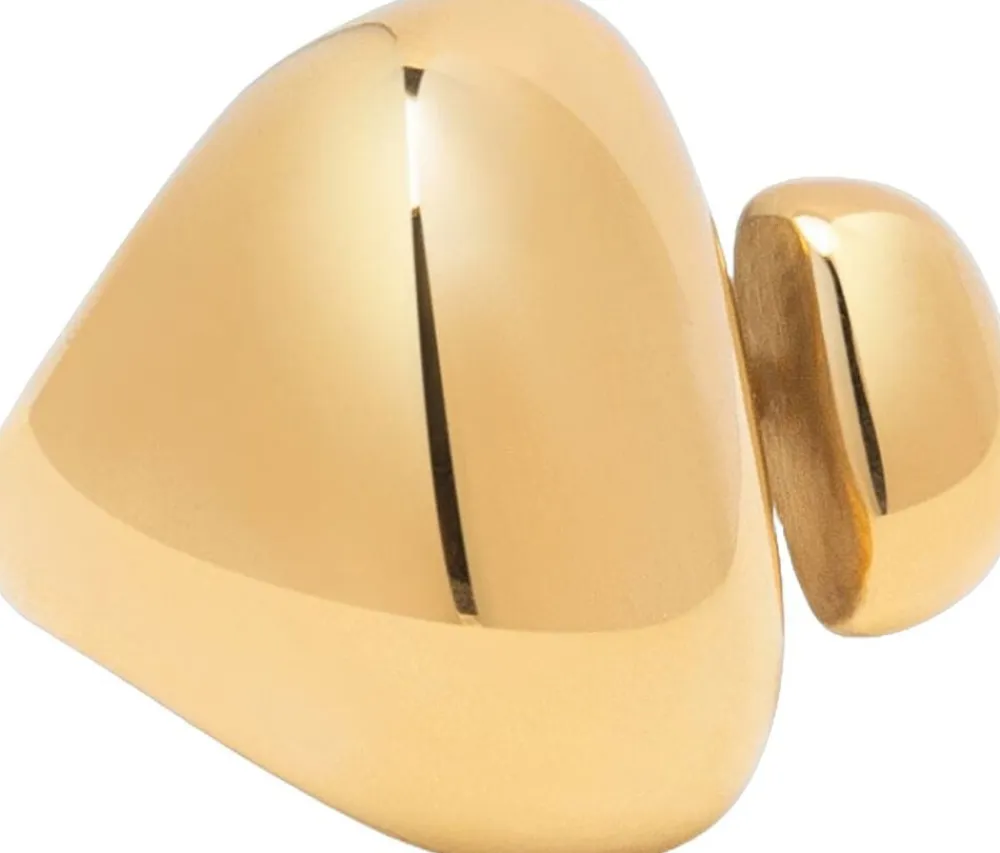 Nialaya Chunky Cuff Ring in Gold