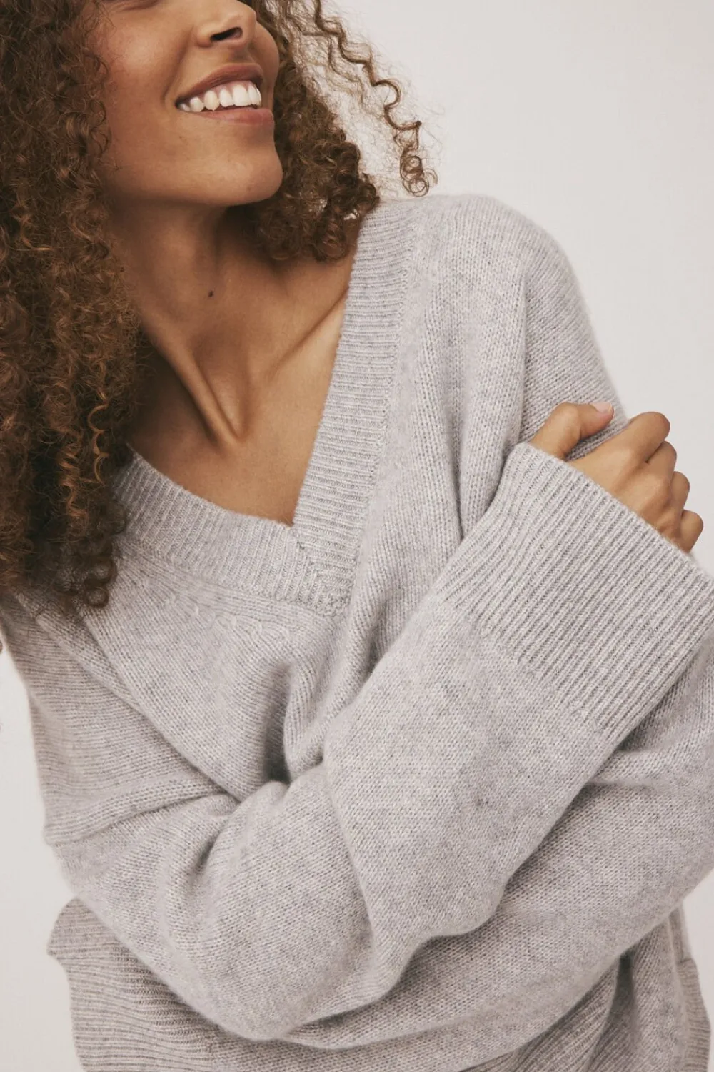 Magasin du Nord Collection Classic 3 - 100% Cashmere Light grey melange Sale