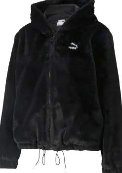Dame Puma Classics Faux Fur Full-Zip hættetrøje