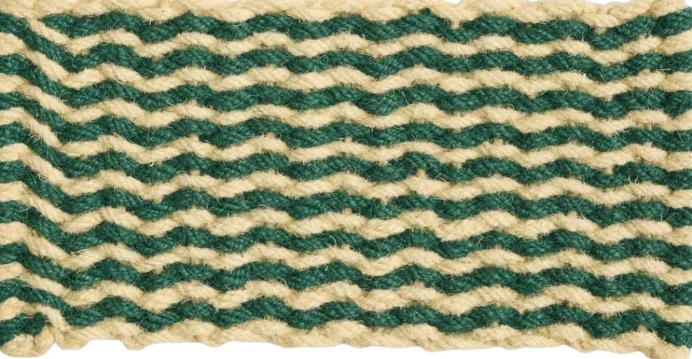 Hay Coco Door Mat-Stripe Wave-Dark green and white Online