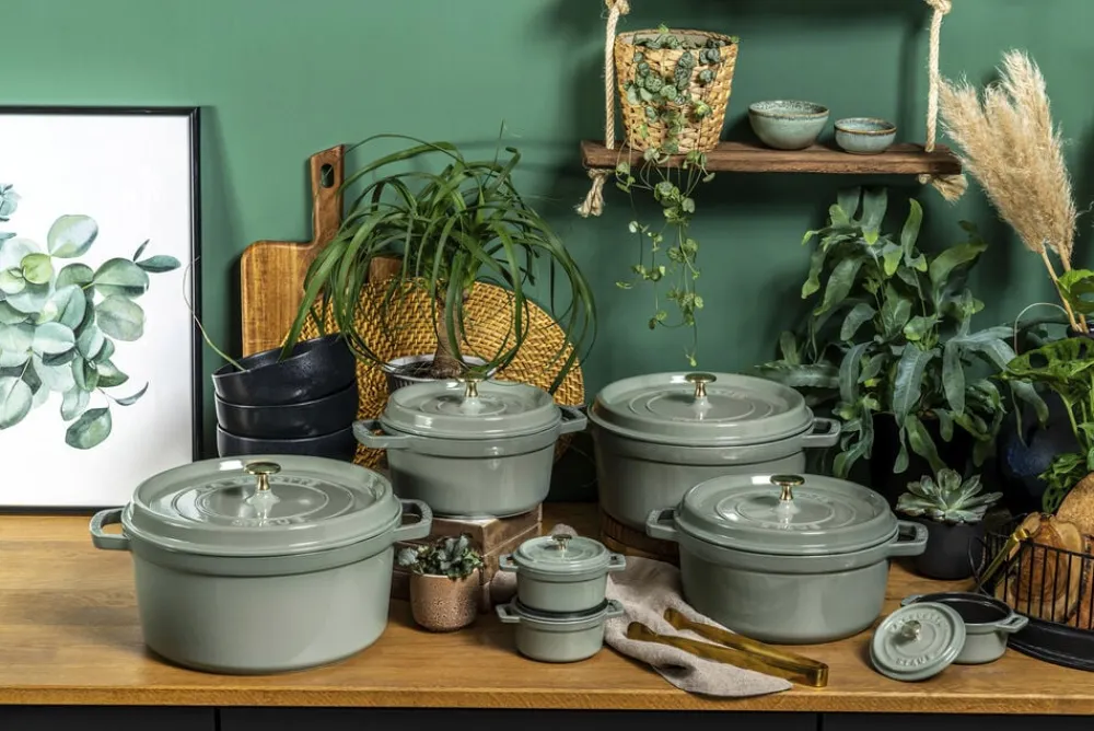 Staub Cocotte 24 cm Eukalyptus Støbejern Hot