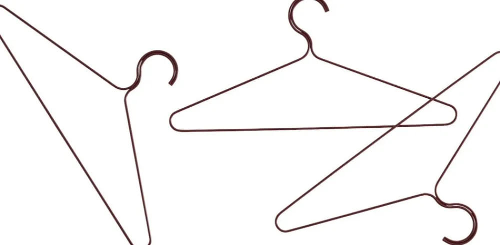Hay Colour Hanger-Set of 3-Maroon red New