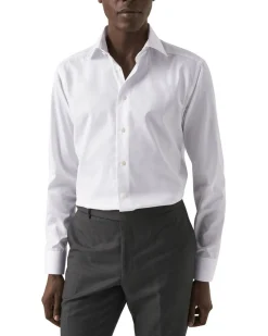 ETON Contemporary Fit White Signature Twill Shirt Hvid Online