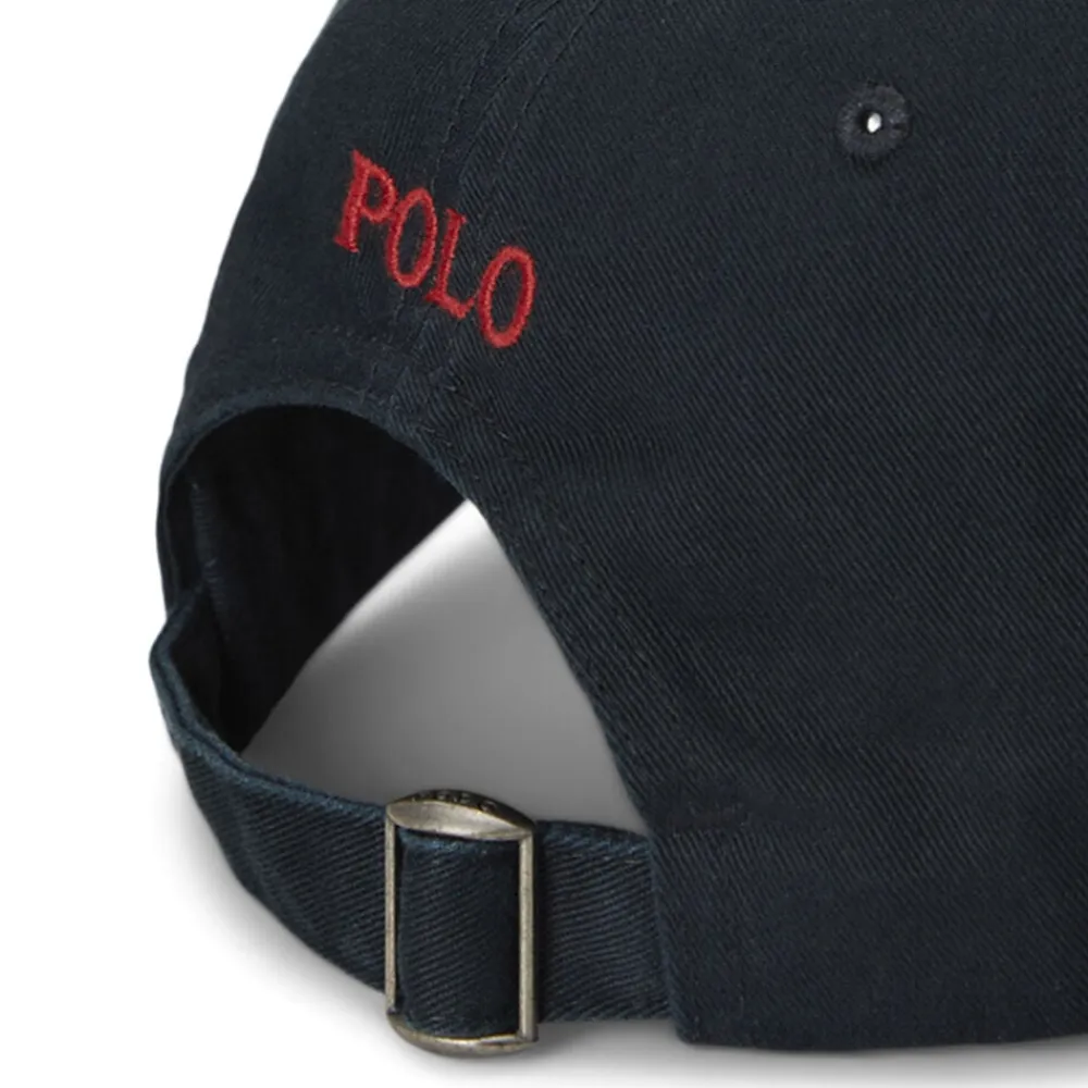Polo Ralph Lauren Cotton Chino Ball Cap Sort/rød Online