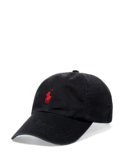 Polo Ralph Lauren Cotton Chino Ball Cap Sort/rød Online
