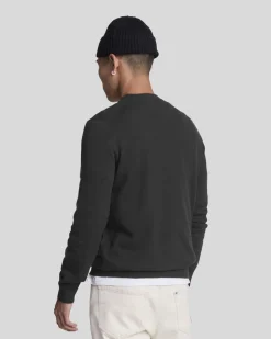 Lyle & Scott Cotton Merino Crew Neck Jumper Z865 jet black New