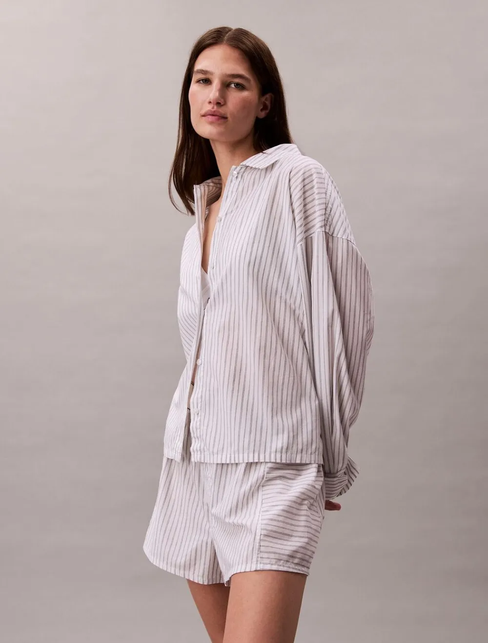 Dame Calvin Klein COTTON POPLIN SHIRT REGULAR