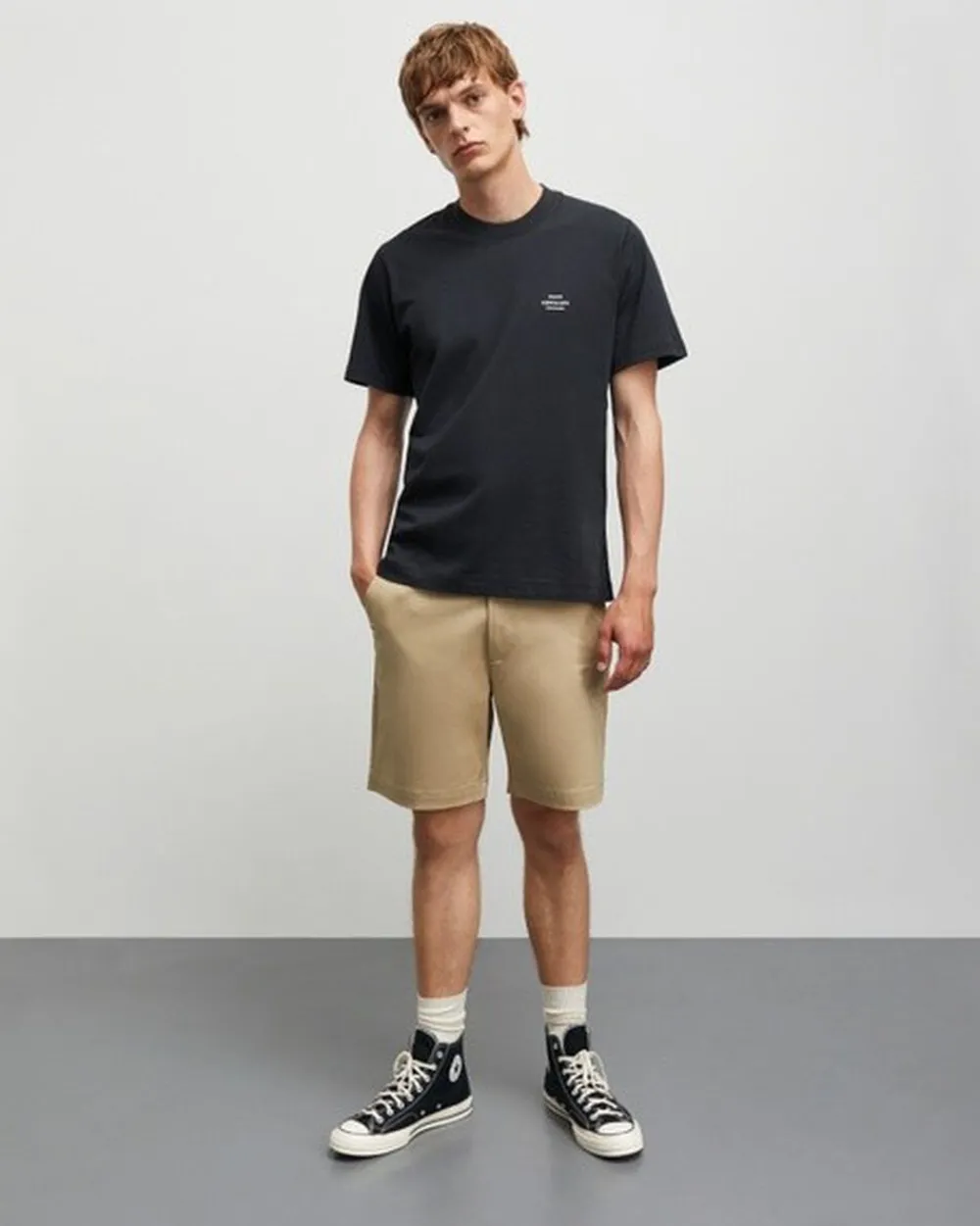 Mads Nørgaard - Copenhagen Cotton Twill Stretch Elias Shorts Beige Outlet