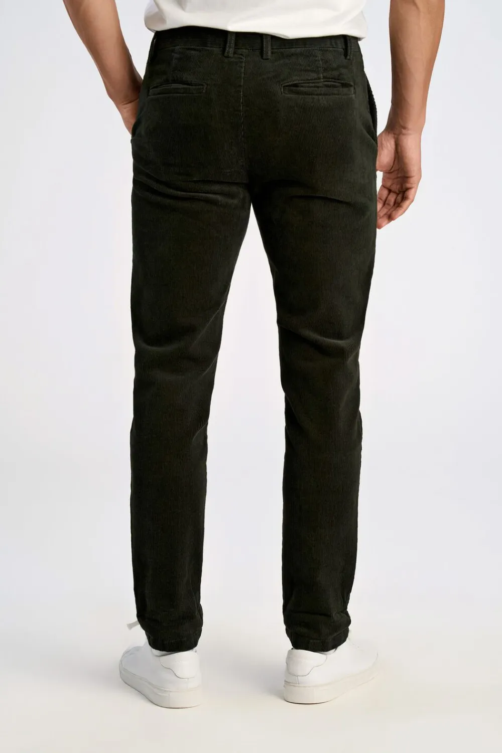 Lindbergh Cropped corduroy pants Grøn Sale