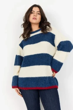 Dame Wasabiconcept Curvy WA-JOLIE 1 Pullover Blå