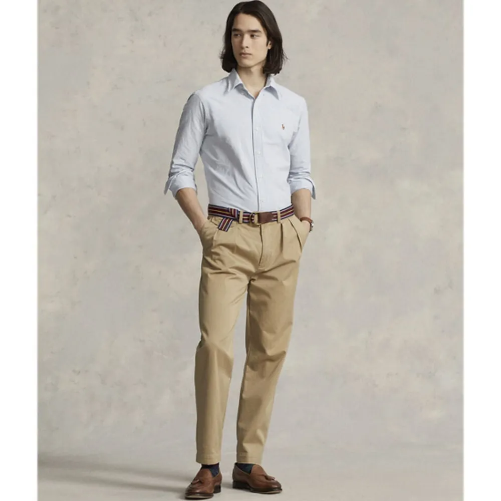 Polo Ralph Lauren Custom Fit Oxford Shirt Blue/white stripe Clearance