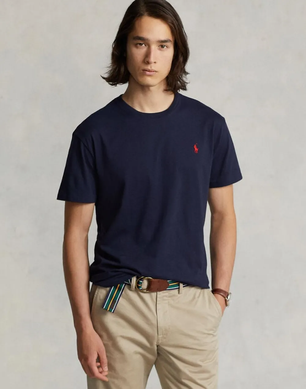 Polo Ralph Lauren Custom Slim Fit Jersey Crewneck T-Shirt Ink Outlet