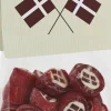 Almuegaarden Danske Flag bolcher med smag af jordbær (anledningskort)