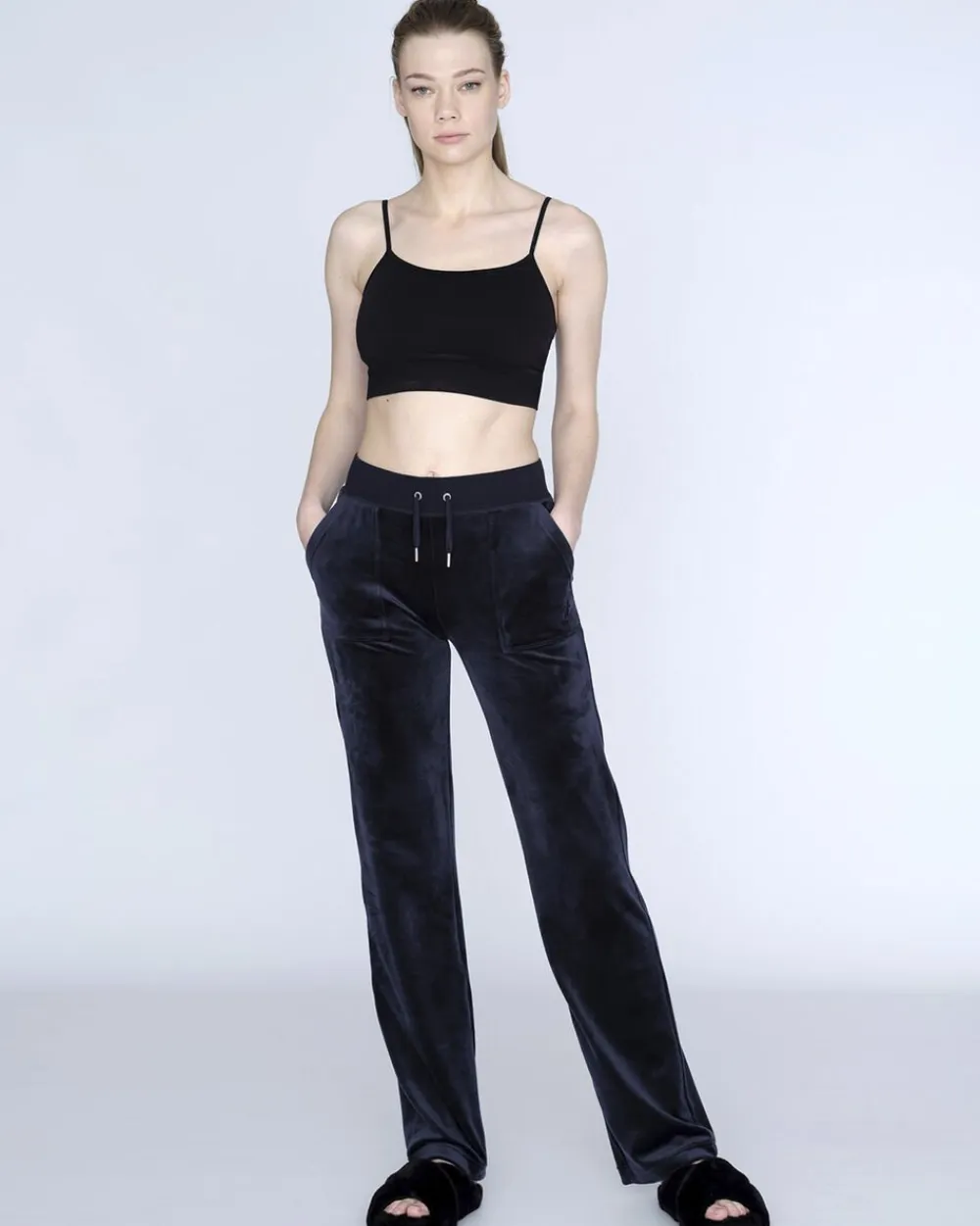 Dame Juicy Couture Del Ray Classic Velour Pant Pocket Design
