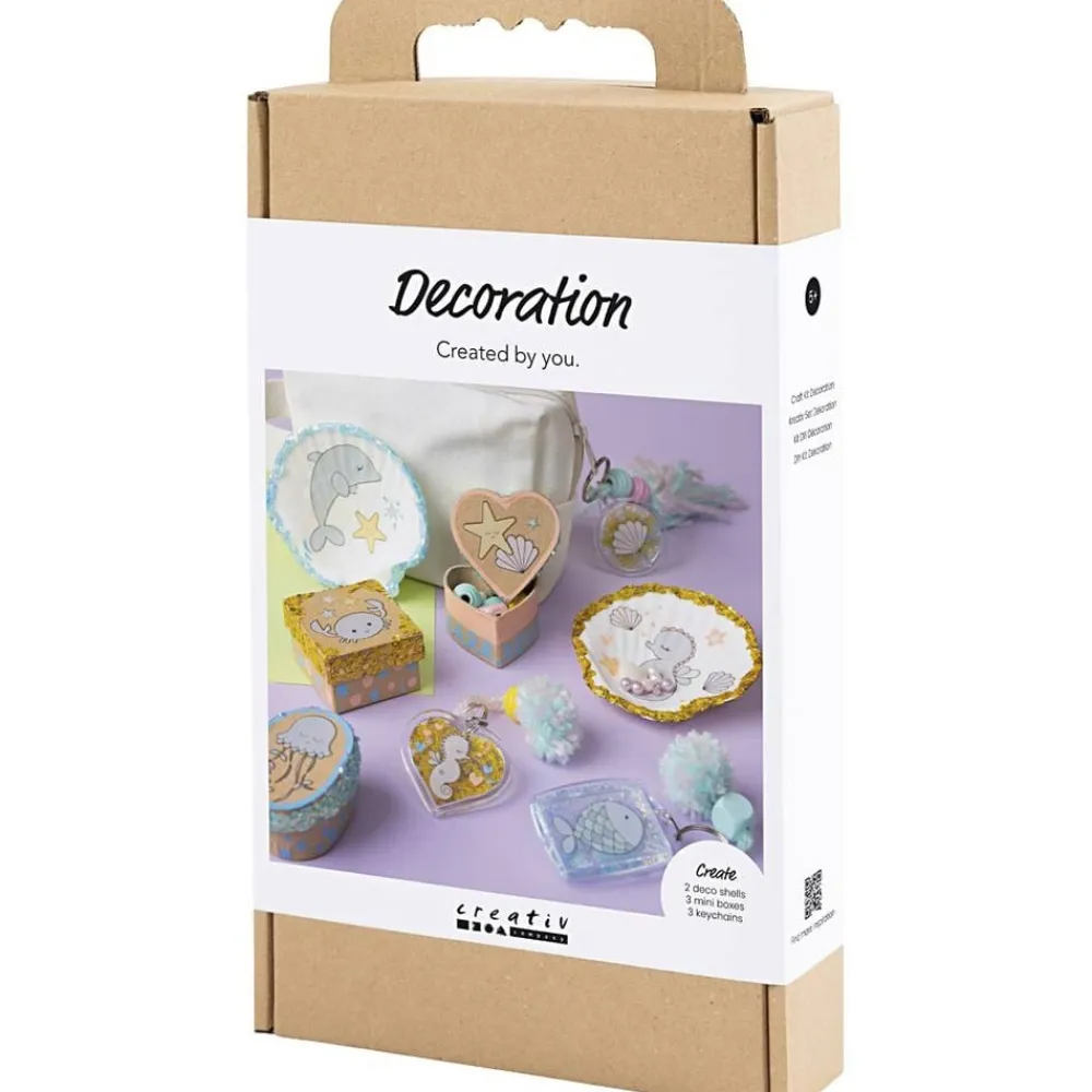 DIY Kit Dekoration, Æsker, muslingeskaller, nøgleringe>Creativ Company Online