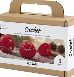 Børn Creativ Company DIY Kit Hækle, Julekugler