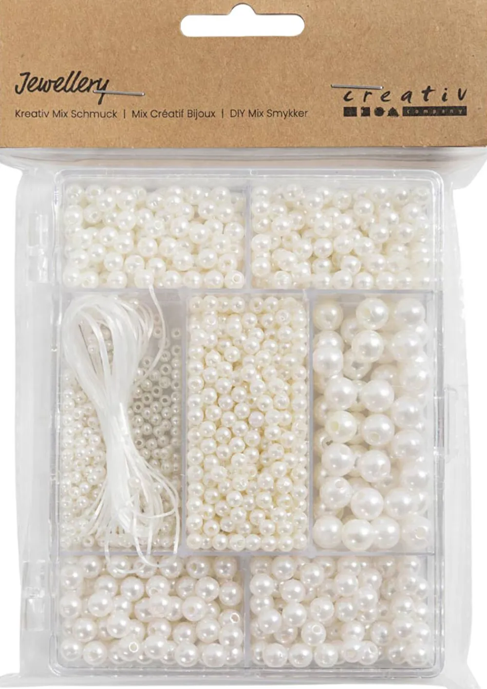 Børn Creativ Company DIY Mix Smykker, Halskæde og armbånd, hvid perlemor