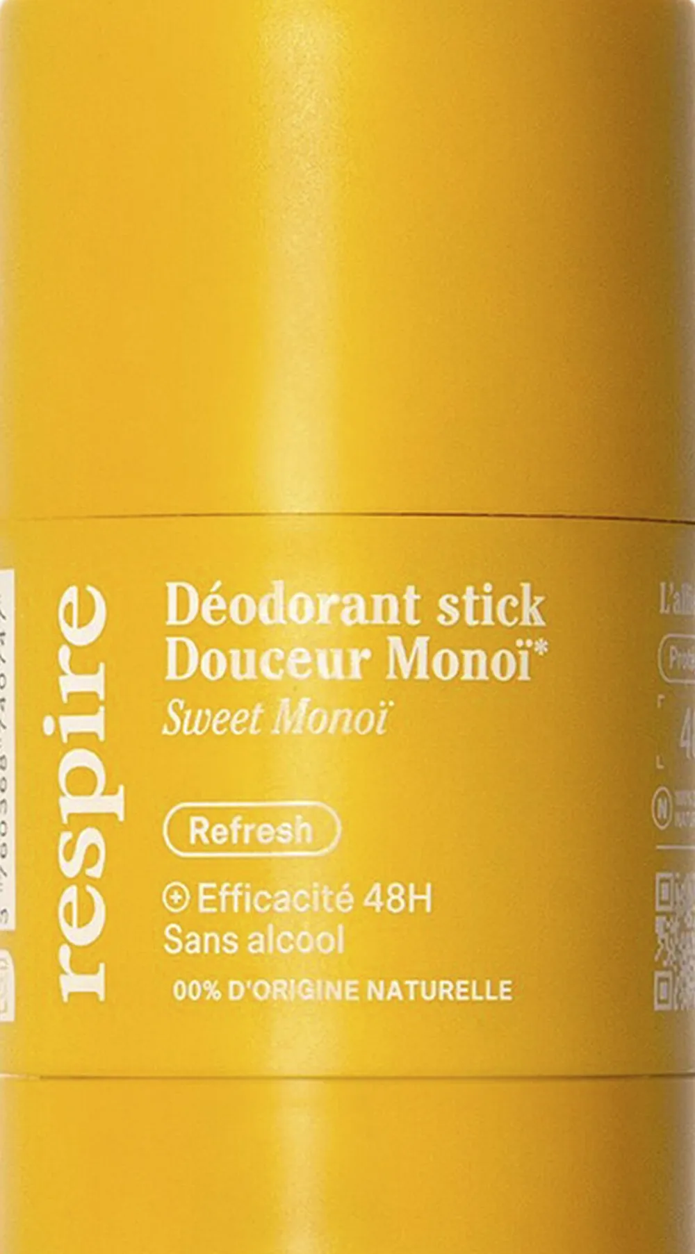 Respire Déodorant Stick Douceur de Monoï - Efficacité 48H