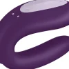 Satisfyer Double Joy Violet App-styret Parvibrator Hot