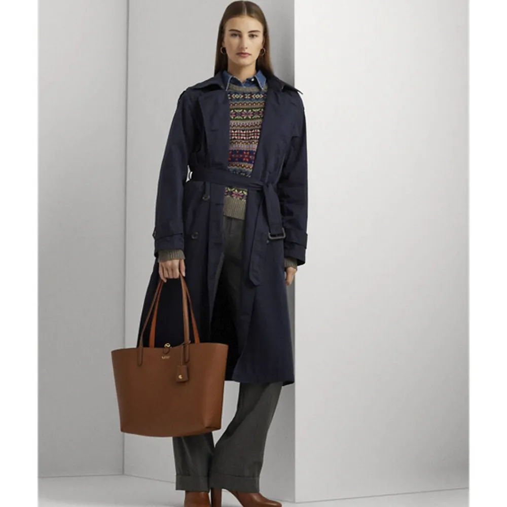 Faux-Leather Reversible Tote>Lauren Ralph Lauren Outlet