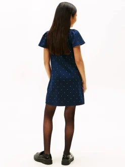 Børn Tommy Hilfiger FESTIVE STUD ALINE DRESS SS