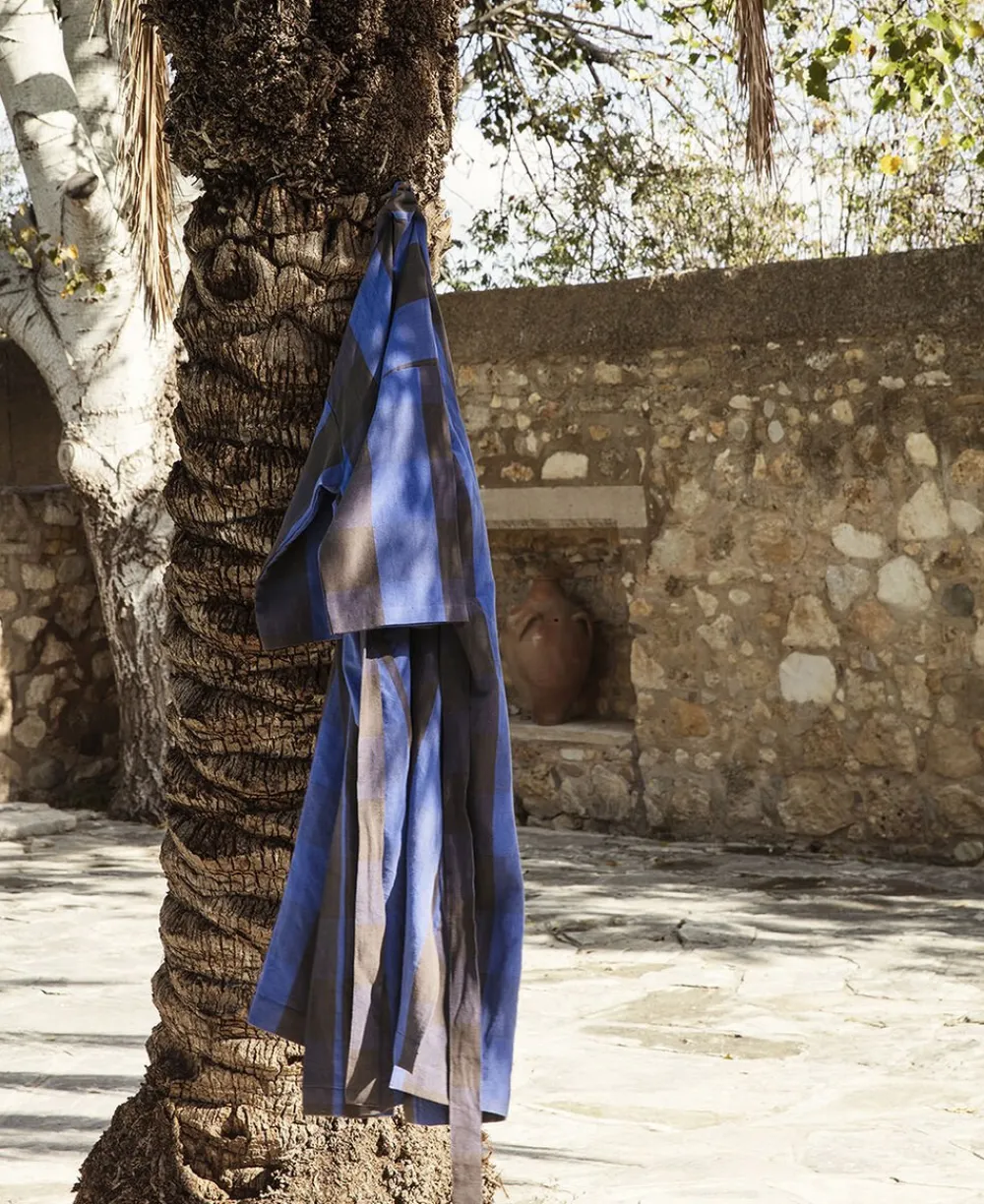 Ferm Living Field robe Chocolate/Bright Blue Online
