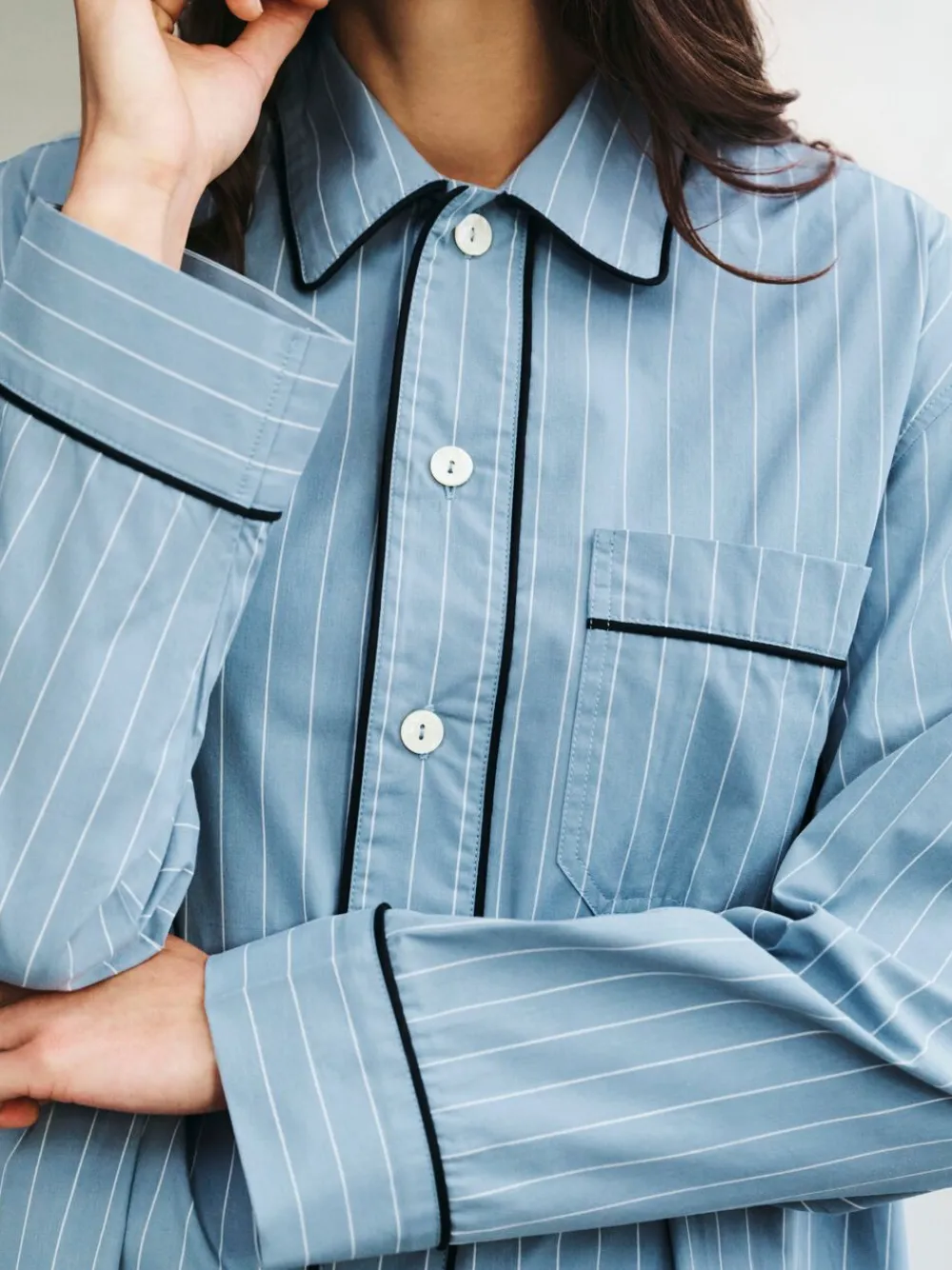 Fineline Long Nightshirt-S/M-Blue>Hay Sale