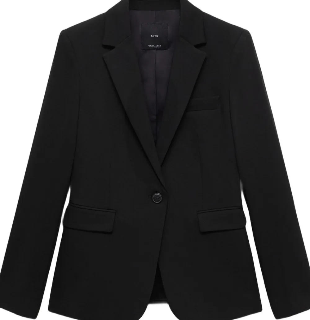 MANGO Fitted suit jacket Black