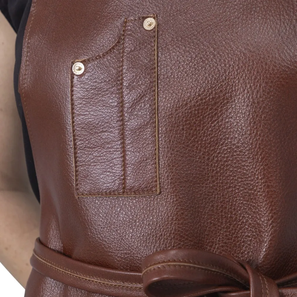 DutchDeluxes Five Pockets Apron, Slim Fit, Full Grain Leather Classic Bro