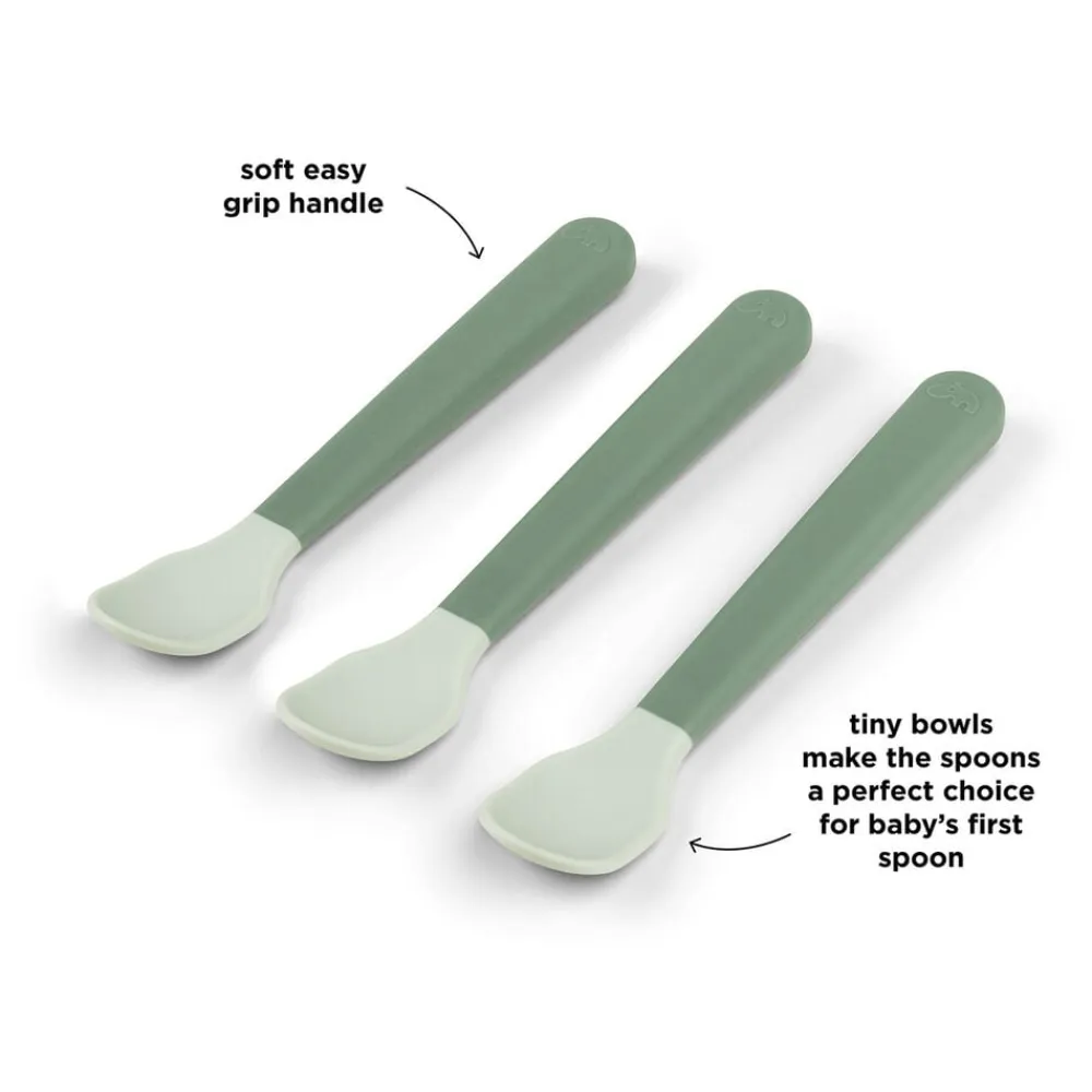 Foodie easy-grip babyske 3-pak Grøn>Done by Deer Online