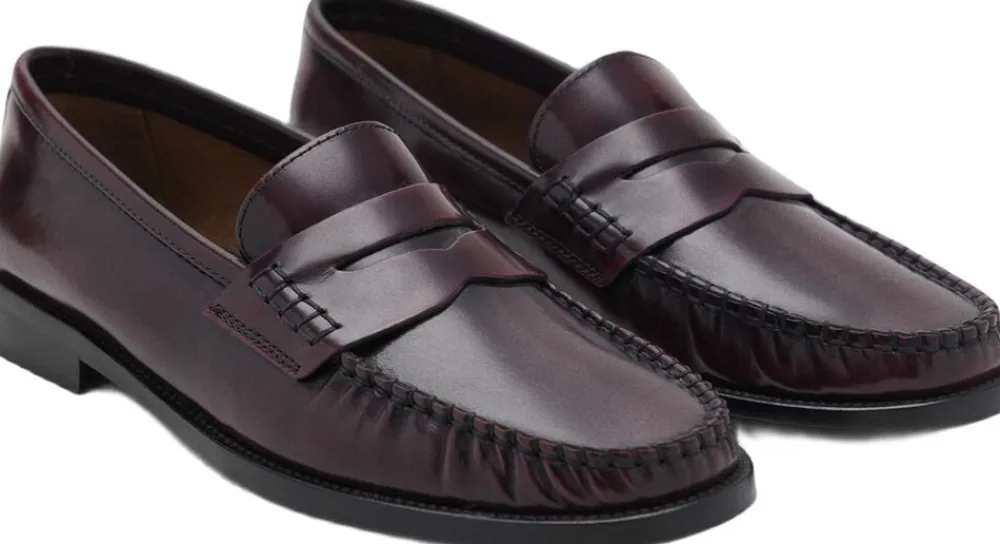 MANGO Gathered leather moccasin 78 Best