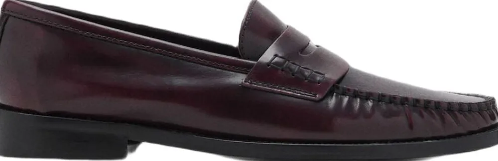 MANGO Gathered leather moccasin 78 Best