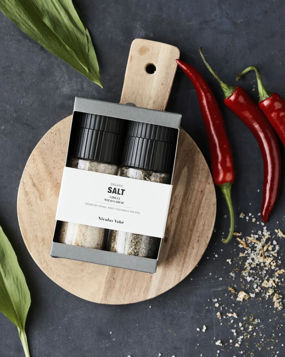 Gaveæske, Organic Chilli salt & Wild garlic>Nicolas Vahé