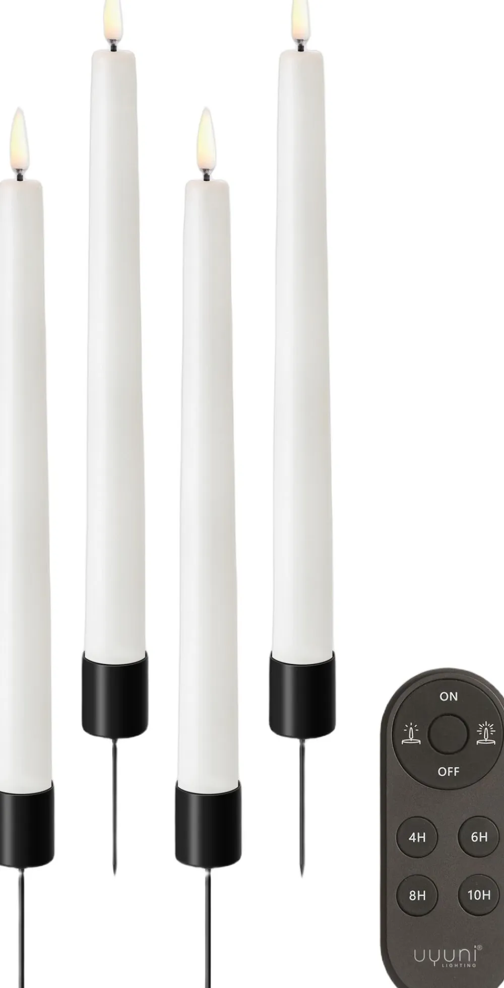 Giftbox w. spike, remote, LED taper candle, Nordic White, sm>Uyuni Sale