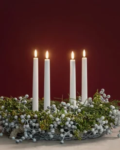 Giftbox w. spike, remote, LED taper candle, Nordic White, sm>Uyuni Sale