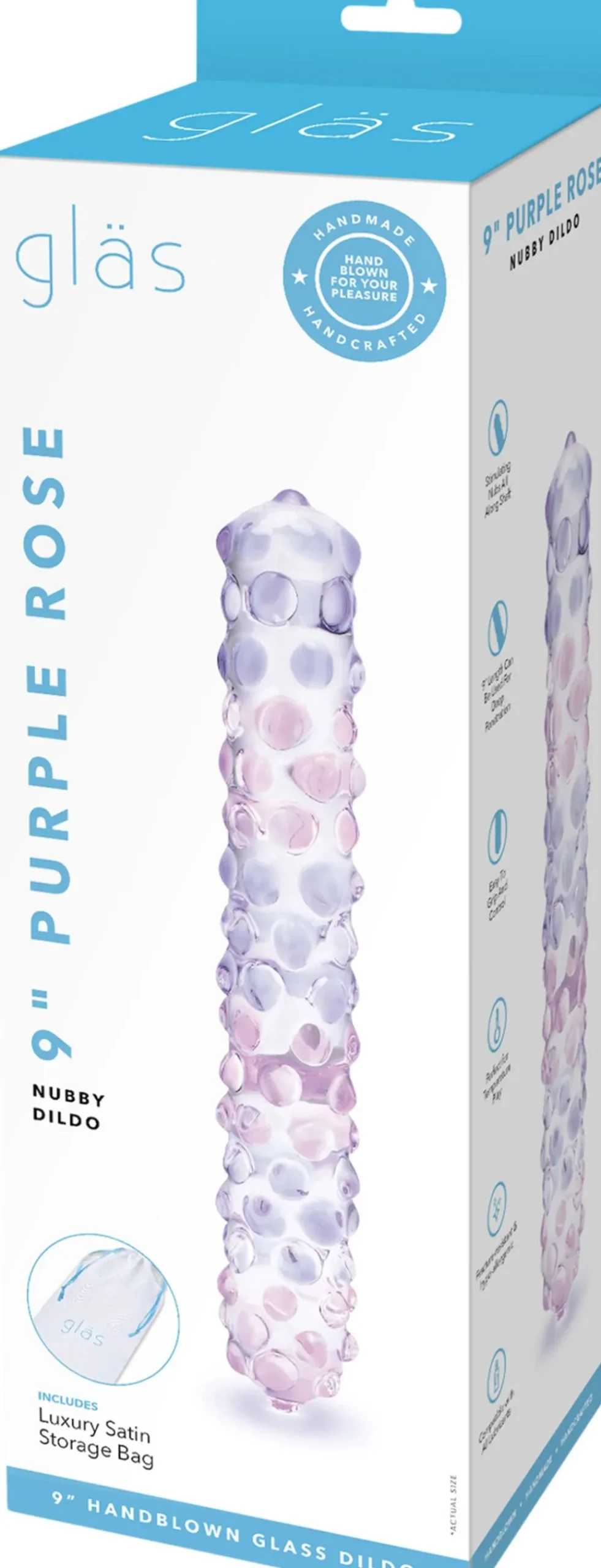 GLAS - PURPLE ROSE NUBBY DILDO>Iroha Outlet