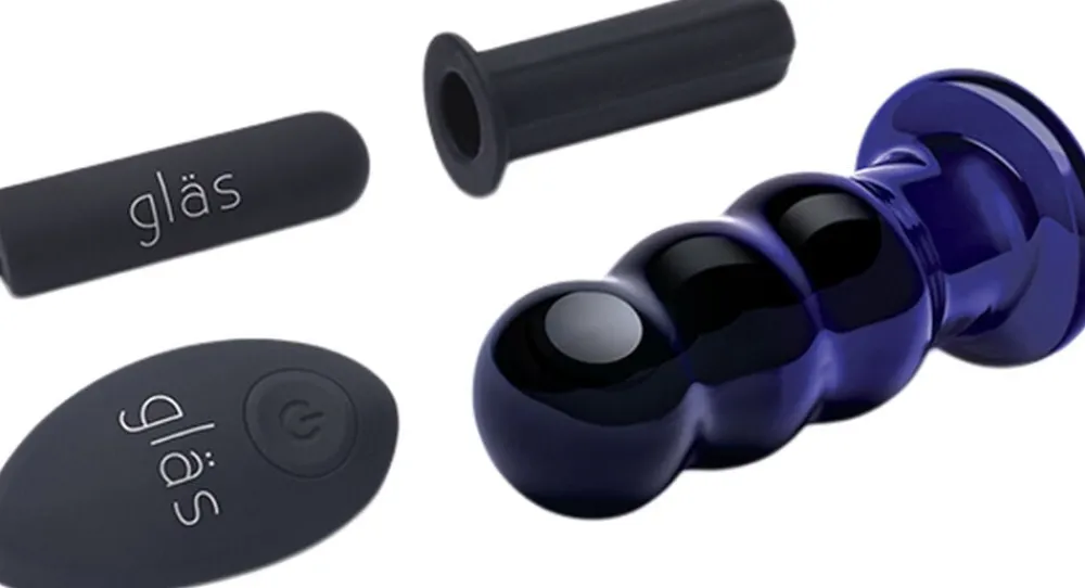 Gläs GLAS - RECHARGEABLE REMOTE CONTROLLED VIBRATING BEADED BUTTP