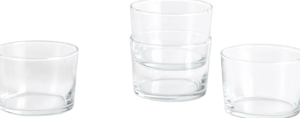 Glass-Set of 4 Small-Clear>Hay Outlet