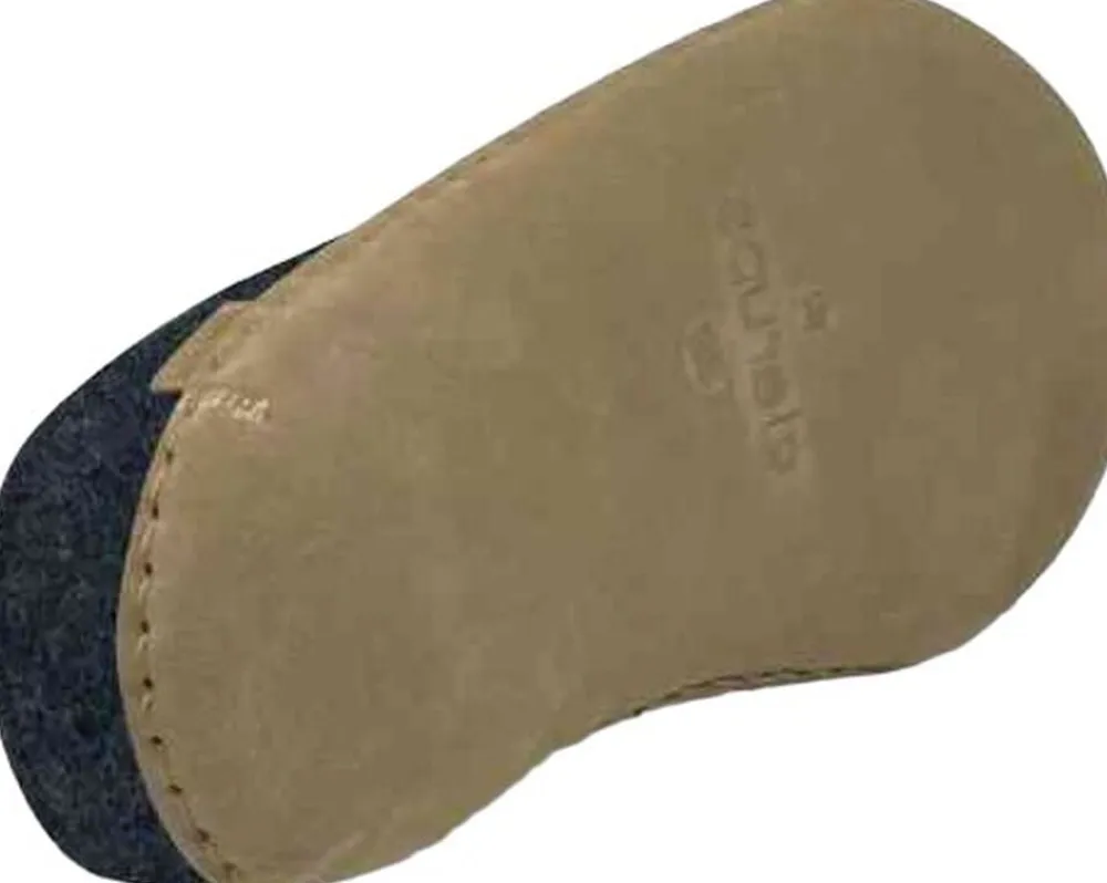 Glerups Tøffel med skindsål Mørkeblå Outlet