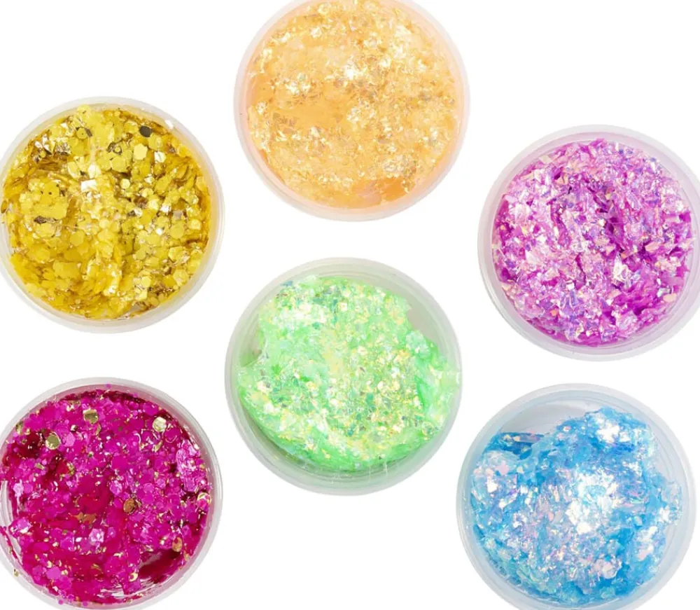 Børn Creativ Company Glitter Clay, 6x20ml.