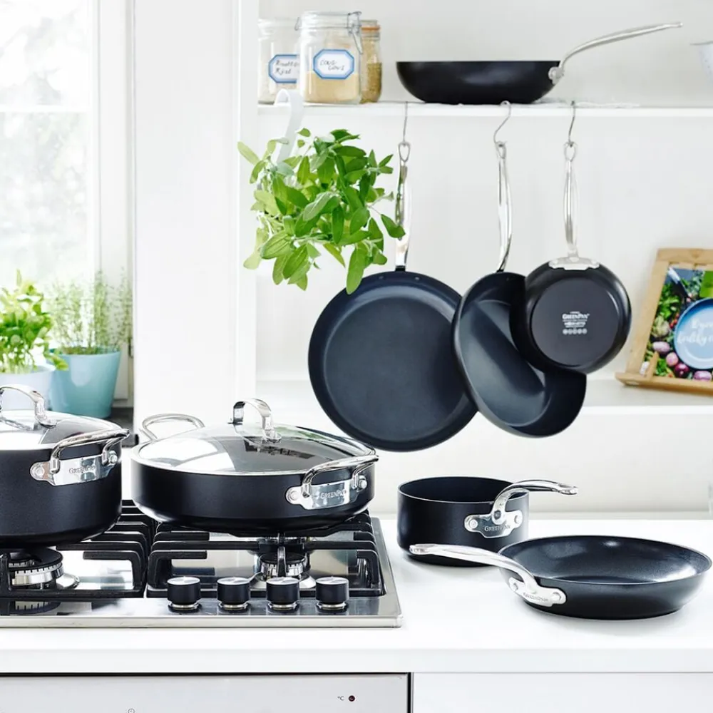 GreenPan GP-BAR FBl HAlu Magn Bl 9011+Bl_9Gp opn fry set 3pc Hot