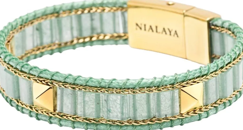Aventurine Stud Bracelet>Nialaya New