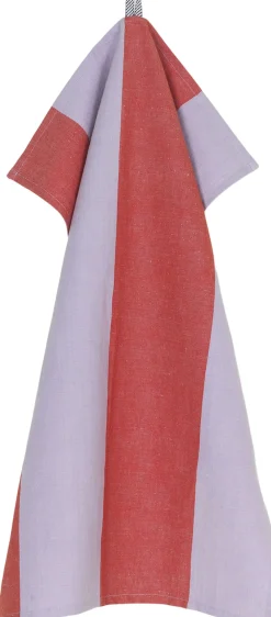 Ferm Living Hale Tea Towel - Red/Lilac