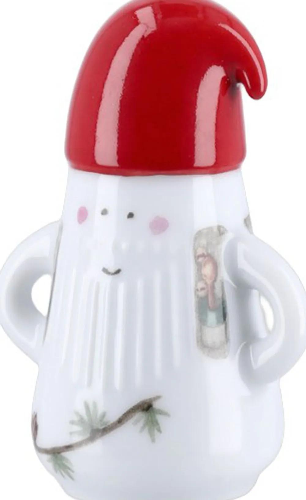 Kähler Hammershøi Christmas Nissefar Ø6 cm hvid m. deko Outlet
