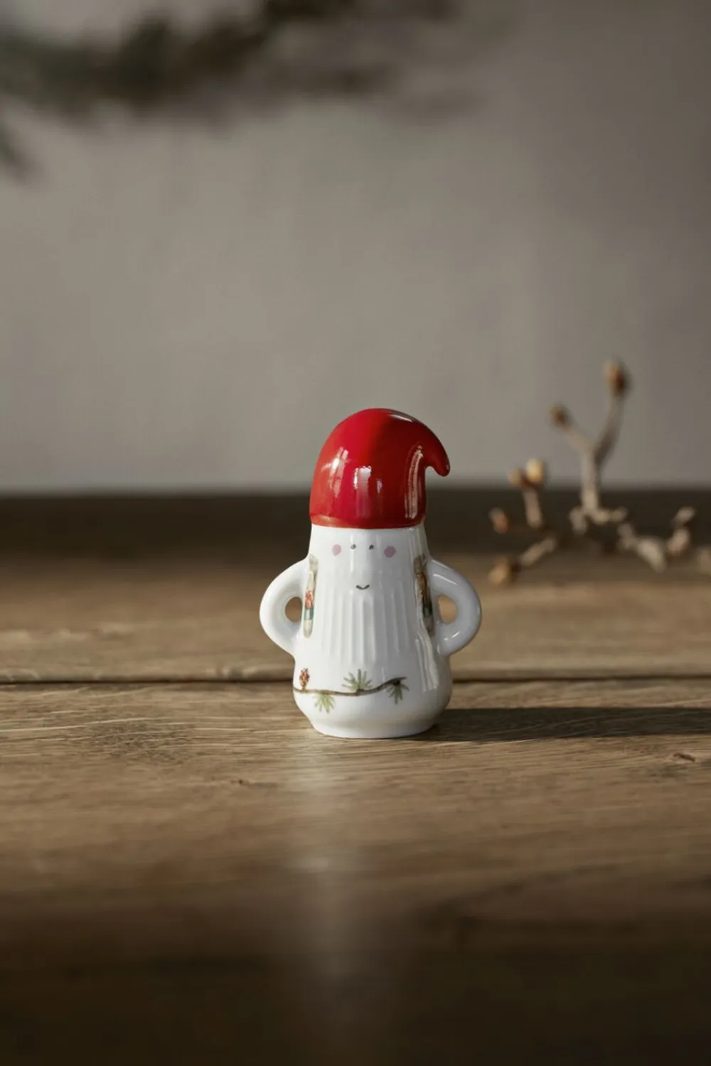 Kähler Hammershøi Christmas Nissefar Ø6 cm hvid m. deko Outlet
