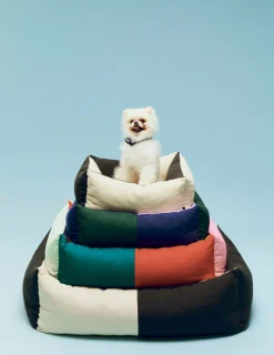 Hay Dogs Bed-X-Small-Black, white New