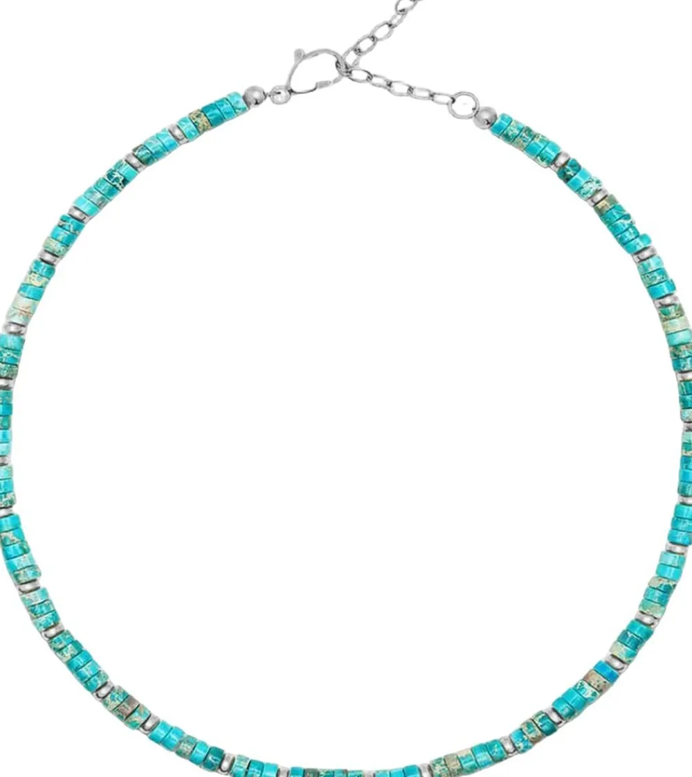 Nialaya Heishi Choker with Silver