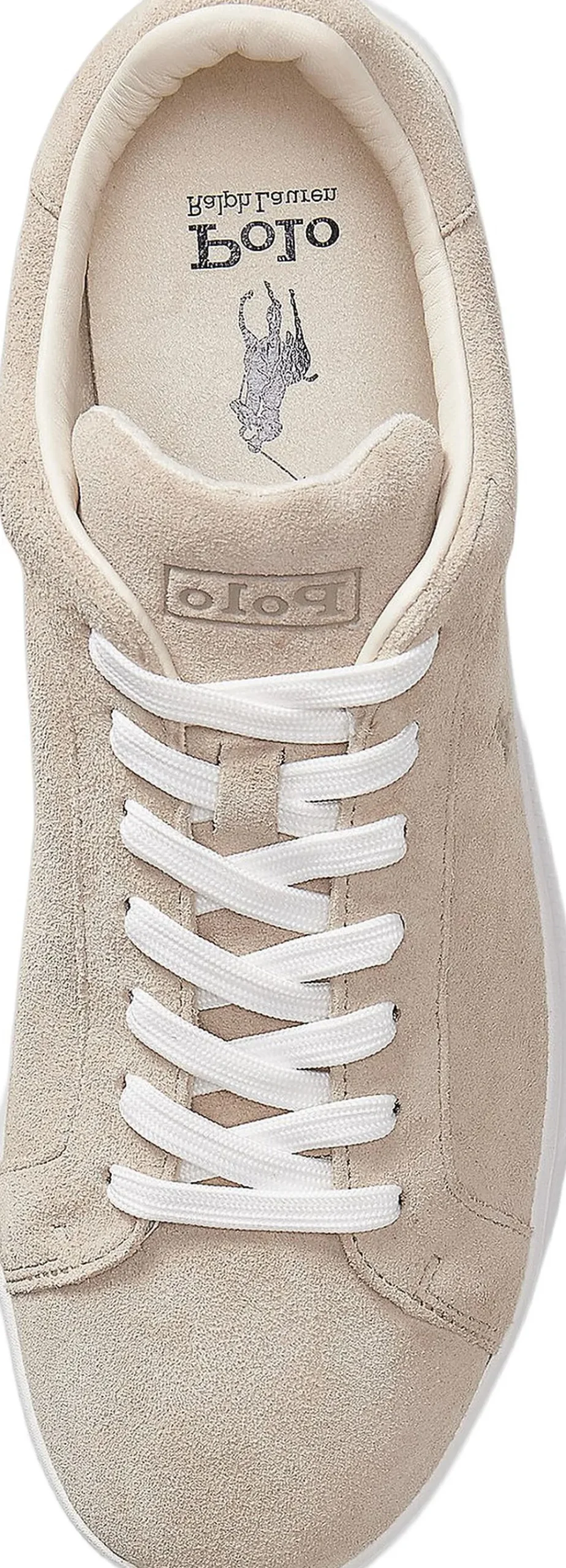 Polo Ralph Lauren Heritage Court II Suede Sneaker Milkshake Best