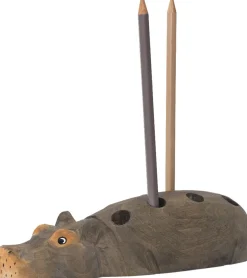 Ferm Living Hippo Pencil Holder - Hand-carved New